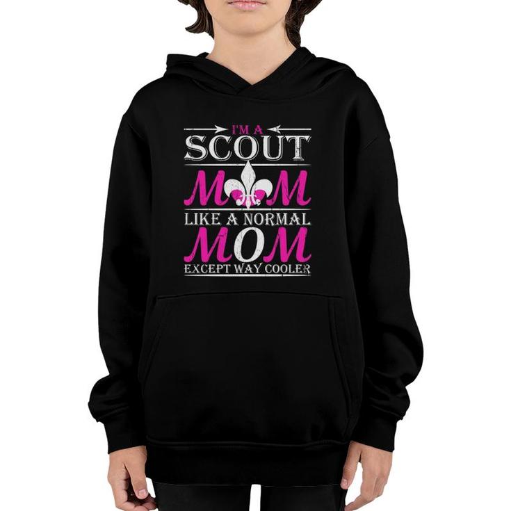 Scout Mom Club Outdoors Boy Leader Scouting Women Gift Youth Hoodie