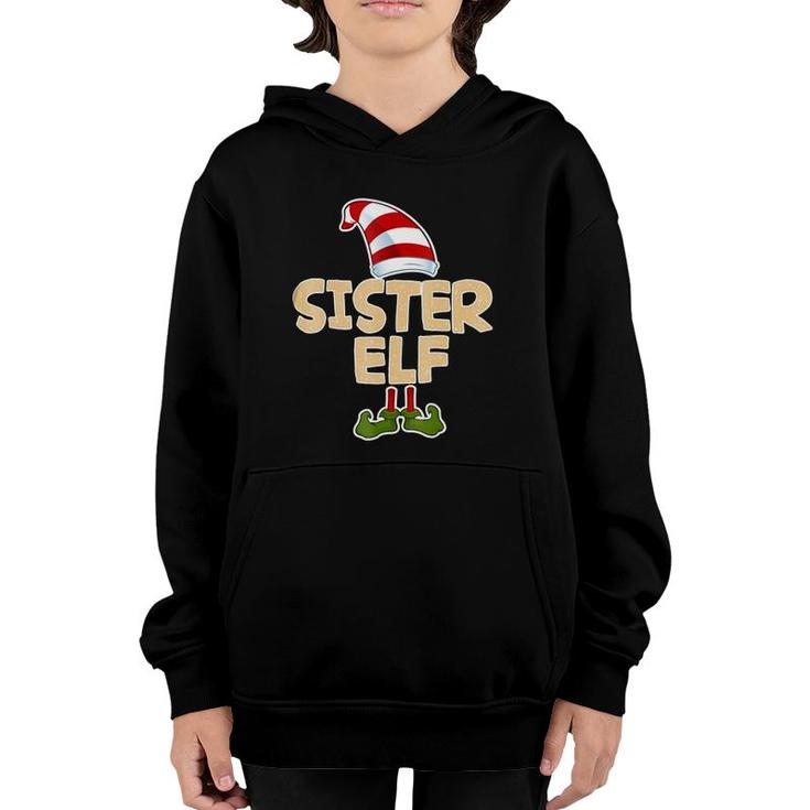 Sister Elf Funny Merry Christmas Costume Gif Youth Hoodie