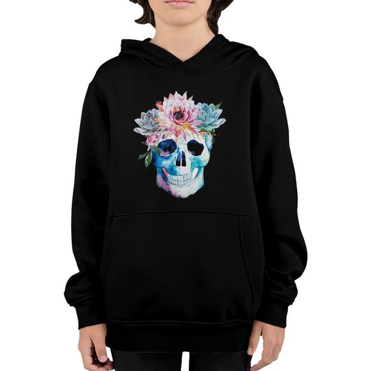 Skull Succulent Lover For Mother's Day Youth Hoodie