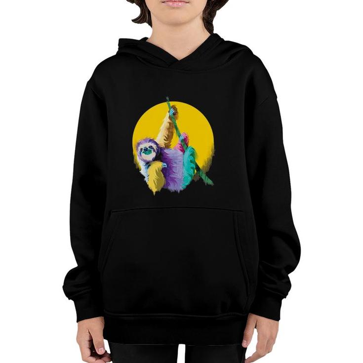 Sloth  Men Women Sloth Lover Graphic Art Sloth Youth Hoodie