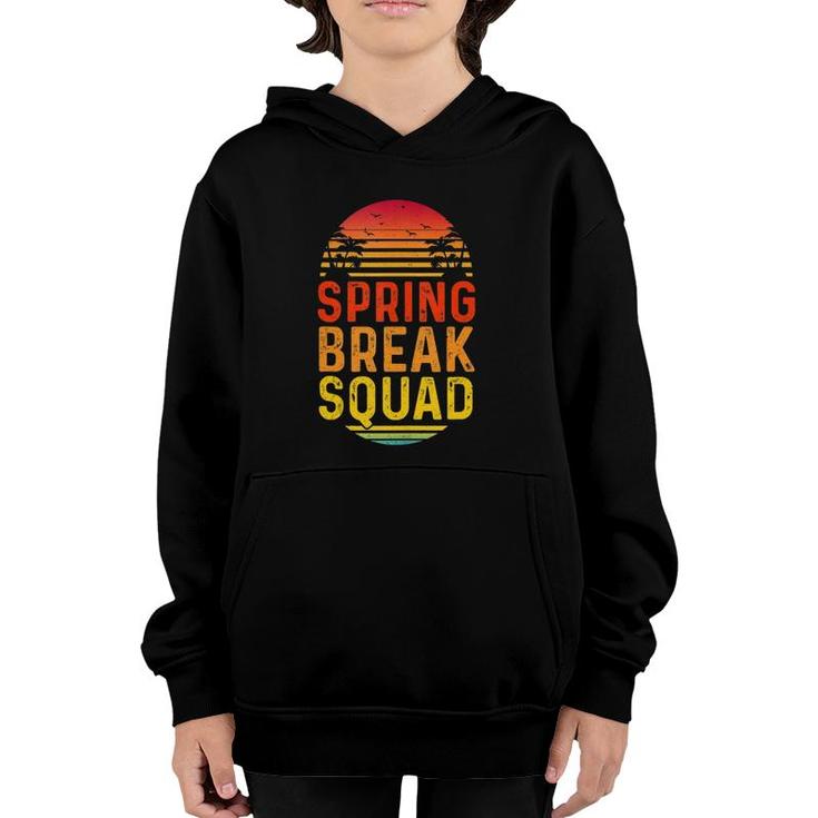 Spring Break Squad  2022 Retro Vintage Sunset Matching Tank Top Youth Hoodie