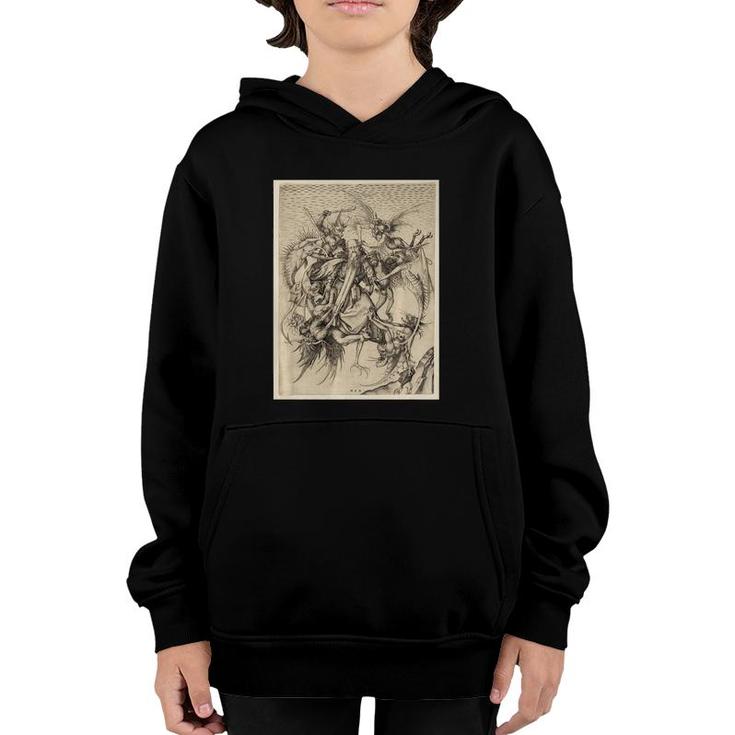 St Anthony On The Back Premium Material Long & Slim Tm Fit Premium Youth Hoodie