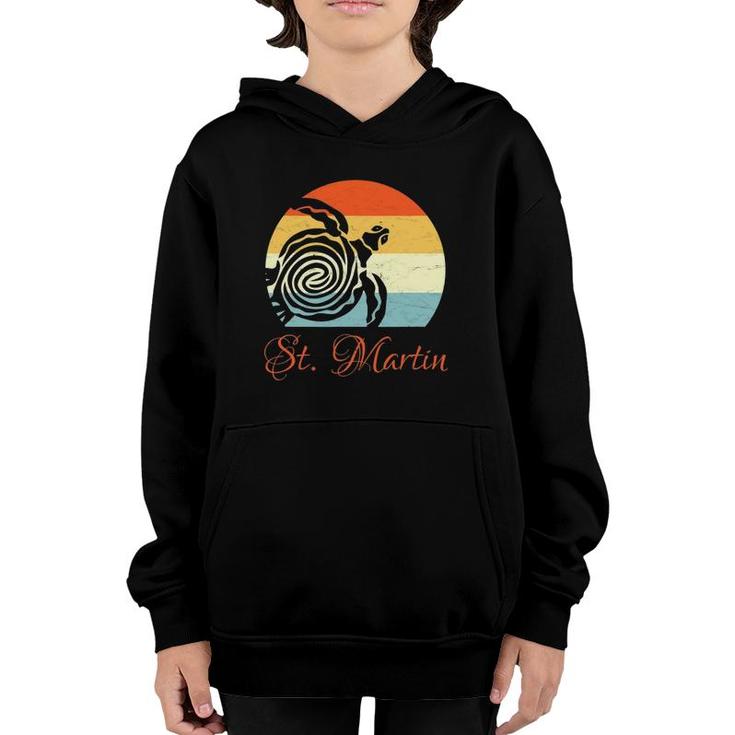 St Martin Caribbean Vintage Retro Throwback Vacation Youth Hoodie