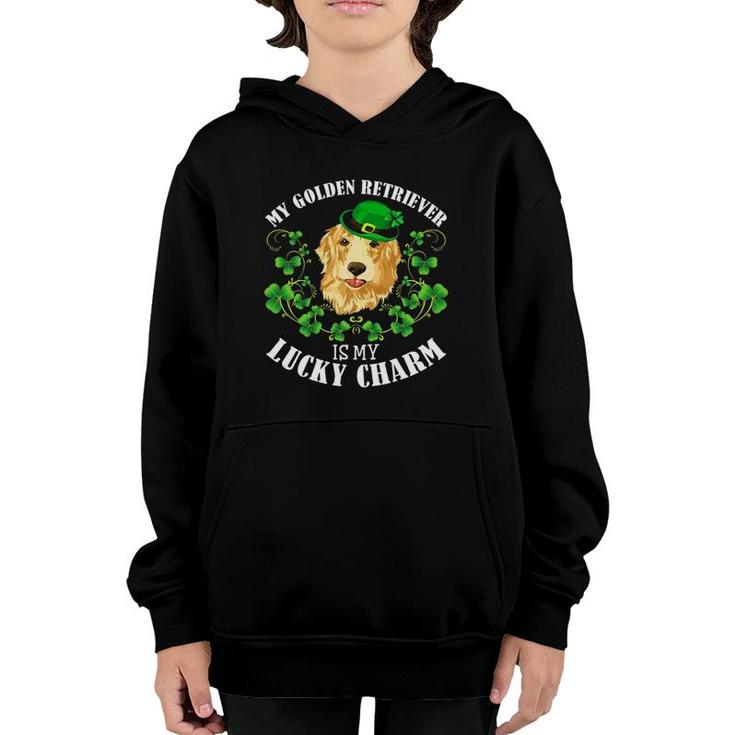 St Patrick's Day  My Golden Retriever Is My Lucky Charm Youth Hoodie