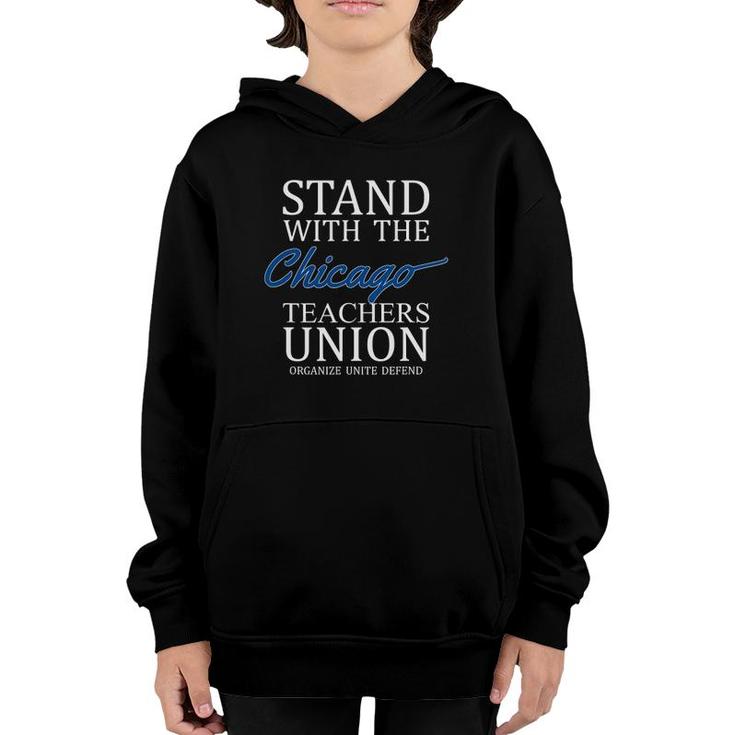 Stand With The Chicago Teachers Union On Strike Protest Youth Hoodie