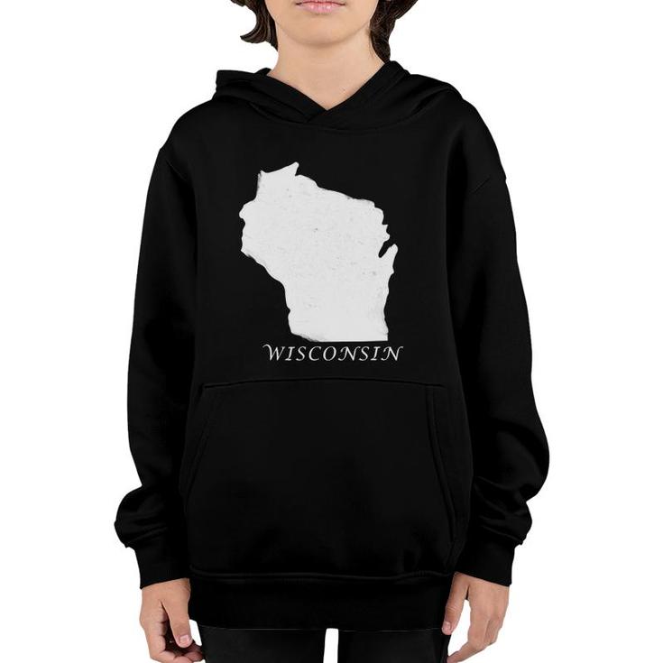 State Of Wisconsin I Love Wisconsin State Youth Hoodie