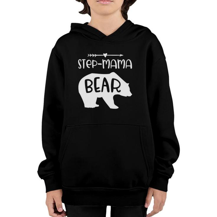 Step Mama Bear  Gift For Step Mom Step Mother Youth Hoodie