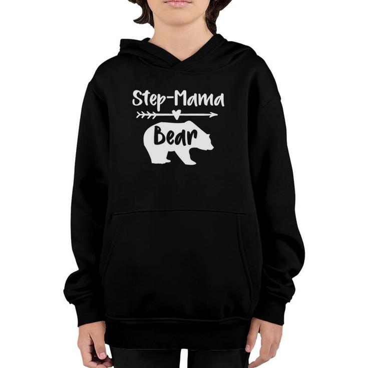 Step-Mama Bear Heart & Arrow Bear  For Step Mom Gift Youth Hoodie
