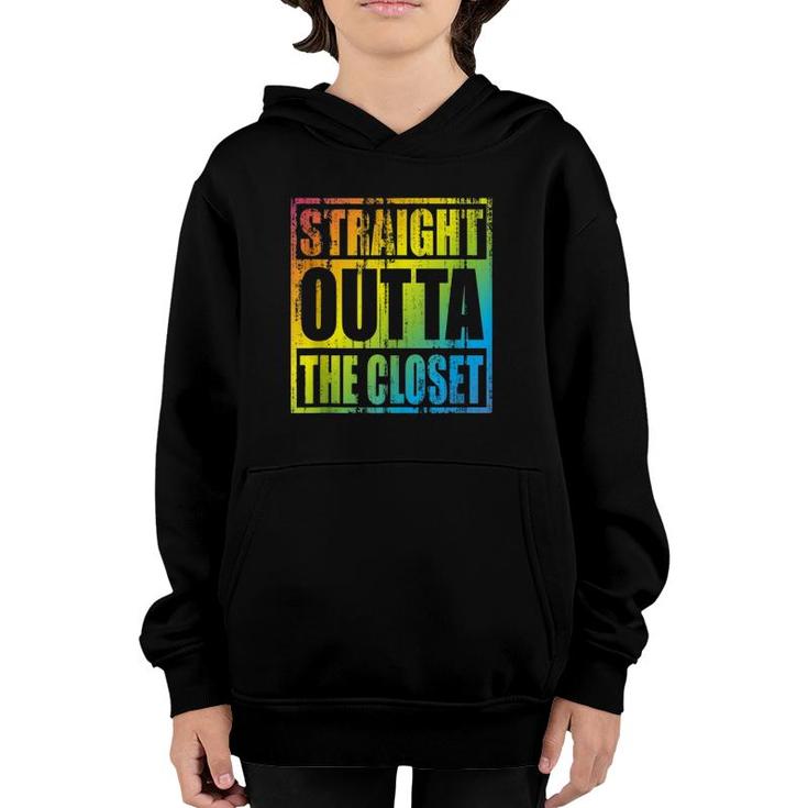 Straight Outta The Closet - Cool Proud Lgbt Member Gift Youth Hoodie