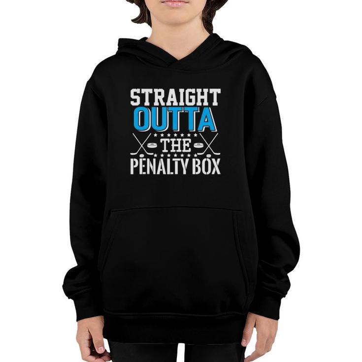 Straight Outta The Penalty Box Funny Hockey Player  Youth Hoodie