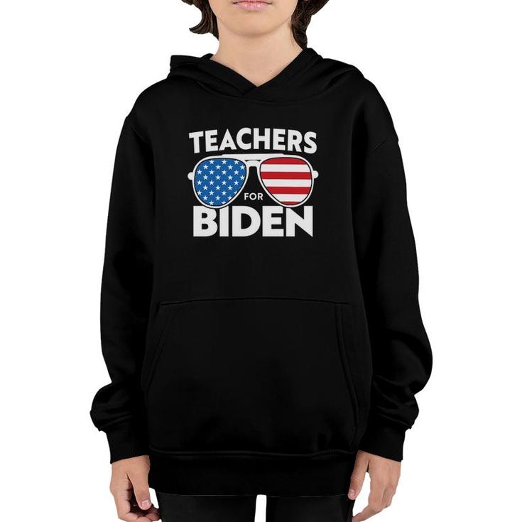 Teachers For Biden - Cool Uncle Joe Aviator Sunglasses  Youth Hoodie