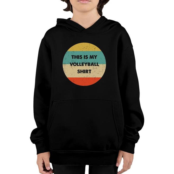 This Is My Volleyball Vintage Retro Youth Hoodie