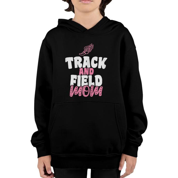 Track & Field Mom Sports Running Proud Mother's Day Youth Hoodie