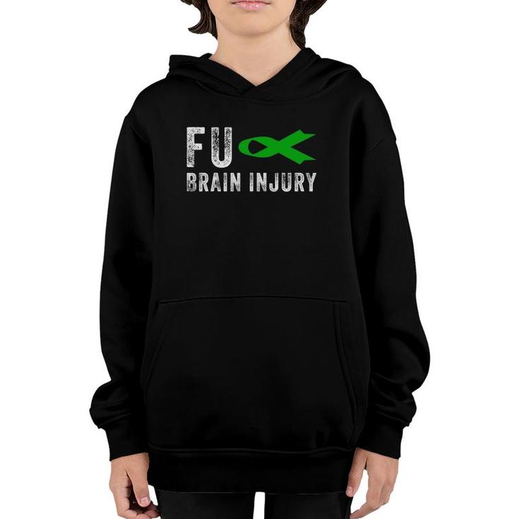 Traumatic Brain Injury Awareness Fu Traumatic Brain Injury Youth Hoodie