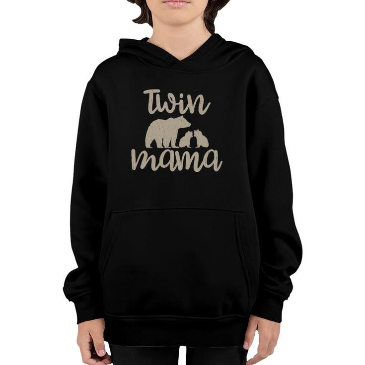 Twin Mama Beautiful Mothers Day  Design For Women Youth Hoodie