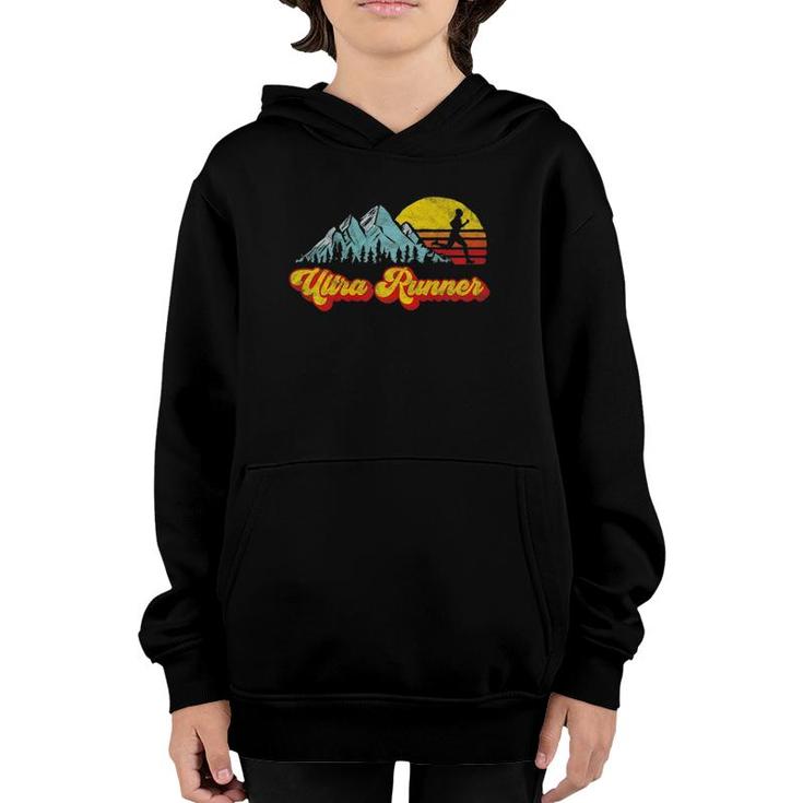 Ultra Runner Retro Style Vintage Trail Running Youth Hoodie