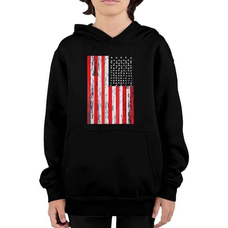 Usa Flag  4Th July 4 Red White Blue Stars Stripes Youth Hoodie