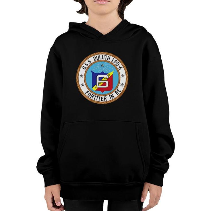 Uss Duluth Lpd 6 Fortiter In Re Youth Hoodie