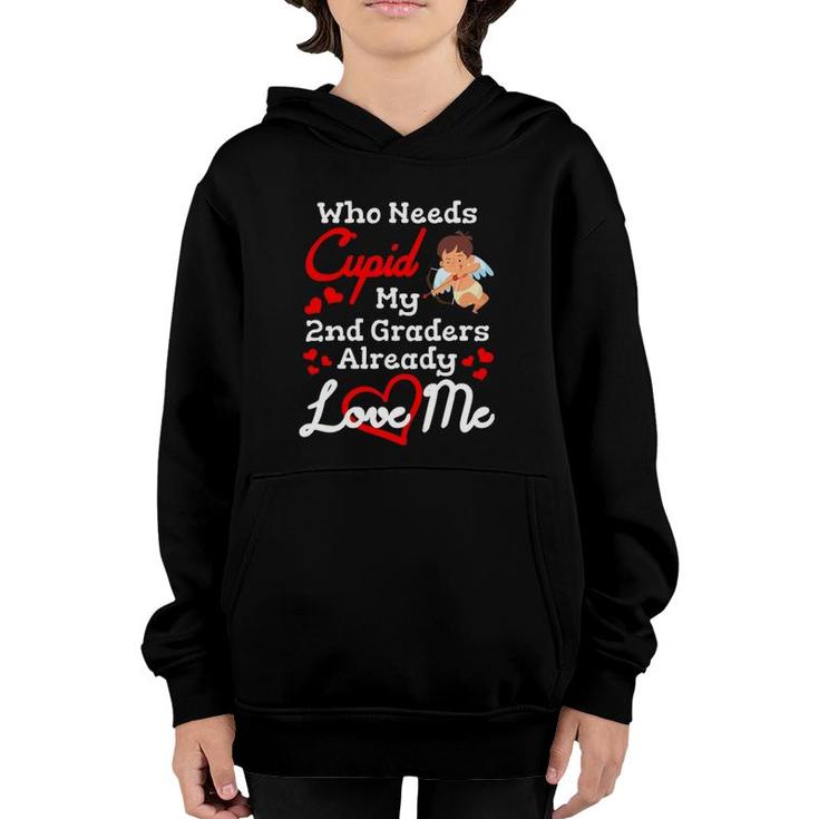 Valentine's Day 2Nd Grade Teacher Gift For Teachers In Love Youth Hoodie
