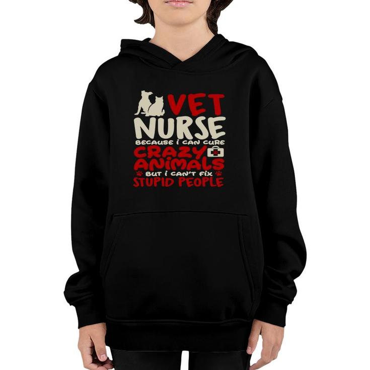 Vet Nurse Funny Nursing Careers Cute Pet Animal Nurse Gifts Youth Hoodie