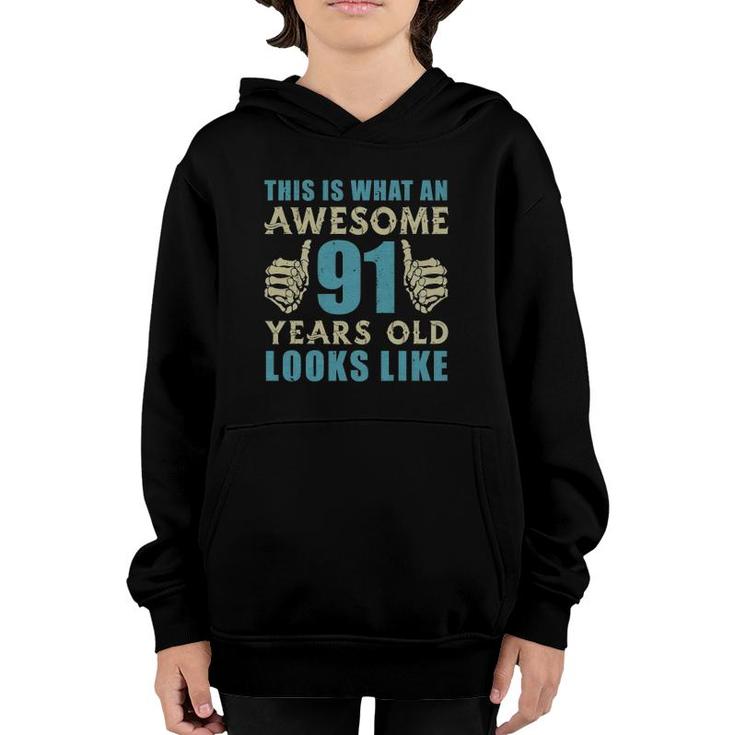 Vintage 1931 Womens Mens 91St Birthday Gift For 91 Years Old Youth Hoodie