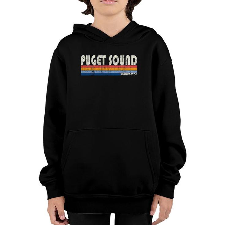 Vintage 70S 80S Style Puget Sound Wa Youth Hoodie