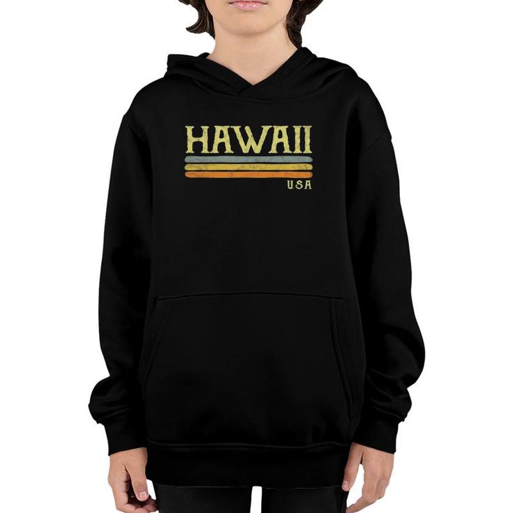 Vintage Hawaii Retro Usa Hawaiian Gift Souvenir Youth Hoodie