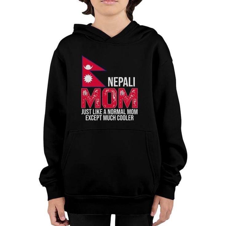 Vintage Nepali Mom Nepal Flag Design Mother's Day Youth Hoodie