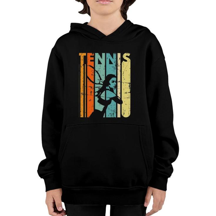 Vintage Tennis Player Gift Retro Tennis Youth Hoodie