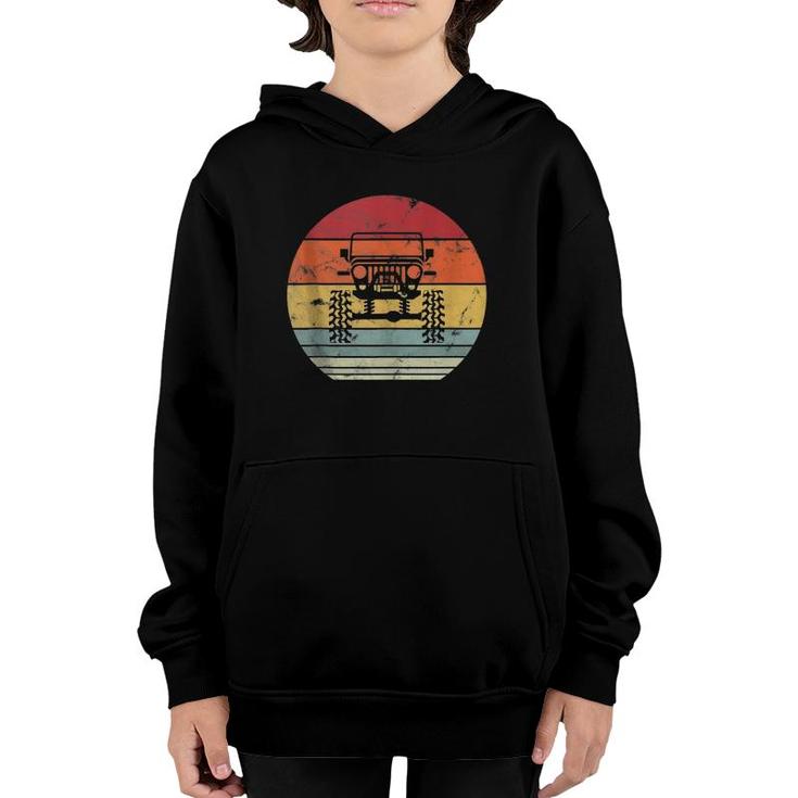 Vintage Truck Retro Sunset 4X4 Car Off Road  Youth Hoodie