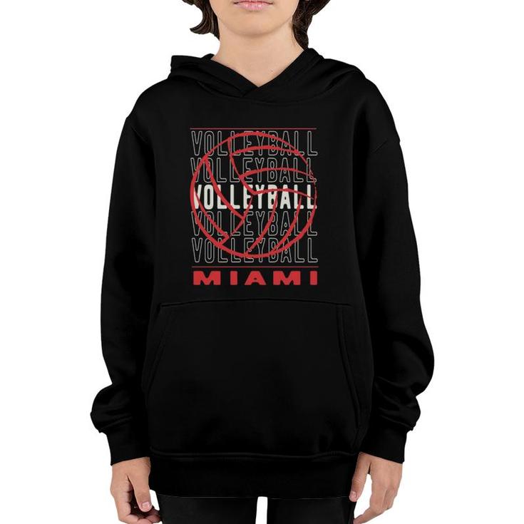 Volleyball Ball Miami Ohio  Youth Hoodie