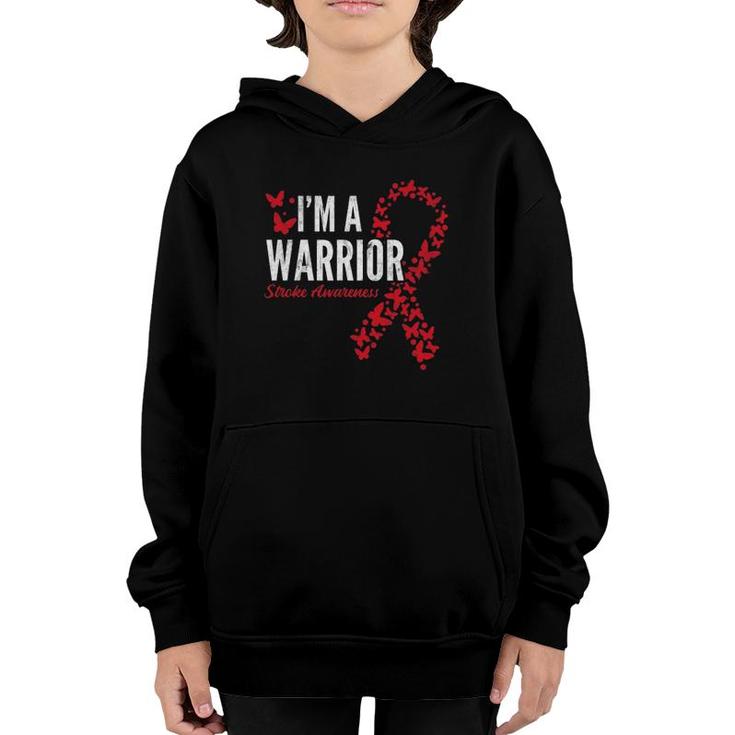 Warrior Stroke Awareness Stroke Survivor Youth Hoodie