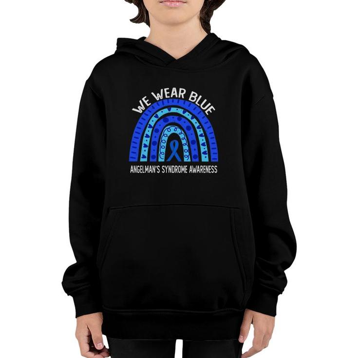 We Wear Blue For Angelman's Syndrome Awareness Youth Hoodie
