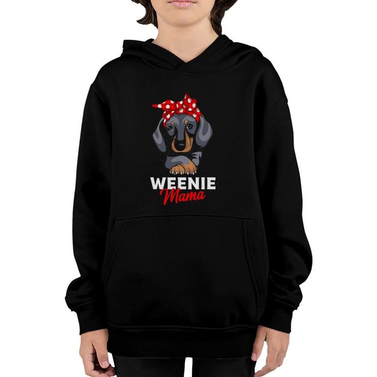 Weenie Mama Funny Dachshund Lover Weiner Dog Gift Youth Hoodie
