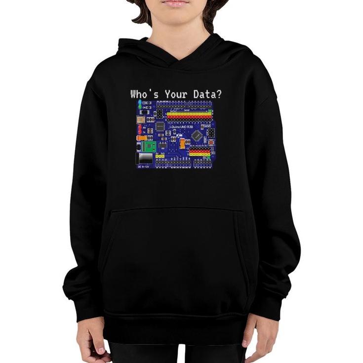 Who's Your Data Motherboard Funny Computer Geek Youth Hoodie