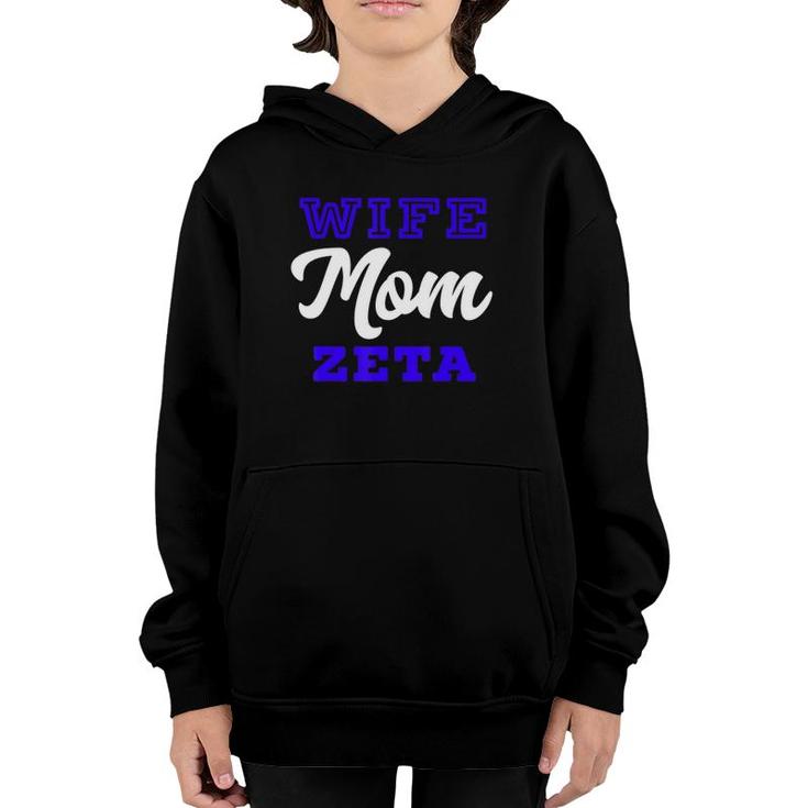 Wife Mom Zeta Mother's Appreciation Youth Hoodie