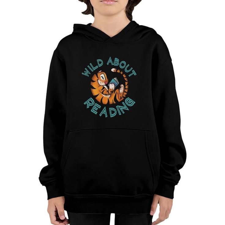 Wild About Reading Tiger Lovers Gift Youth Hoodie