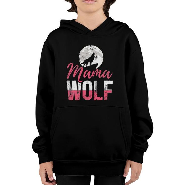 Wild Animal Lover Mother's Day Gift Idea Mom Wolf Youth Hoodie