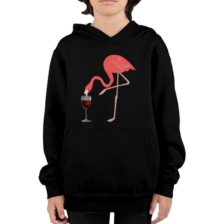 Wine Lover's Pink Flamingo Fun Party Gift Tank Top Youth Hoodie