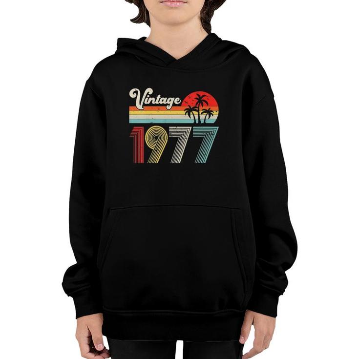 Womens 45 Years Old Vintage 1977 45Th Birthday Party Men Women  Youth Hoodie