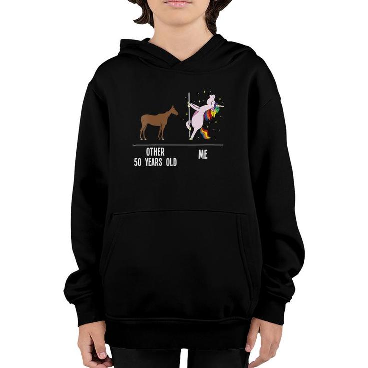 Womens 50Th Birthday Unicorn Funny 50 Years Old Other Me Women V-Neck Youth Hoodie