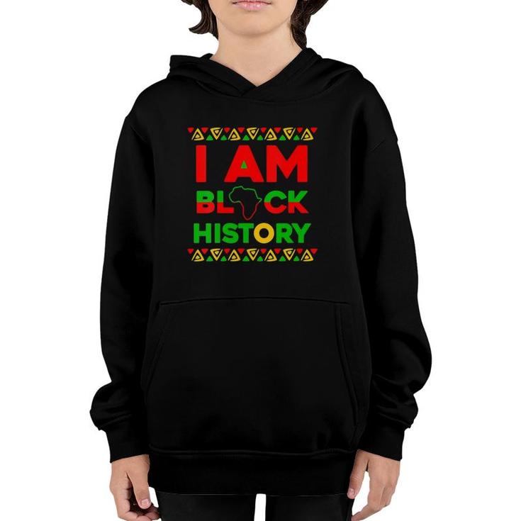 Womens American Gift Afrocentric Gift I Am Black History Month V Neck Youth Hoodie