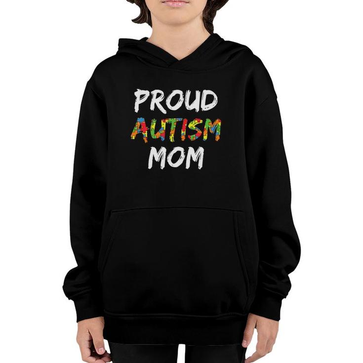 Womens Autism Awareness Clothes Proud Autism Mom Youth Hoodie