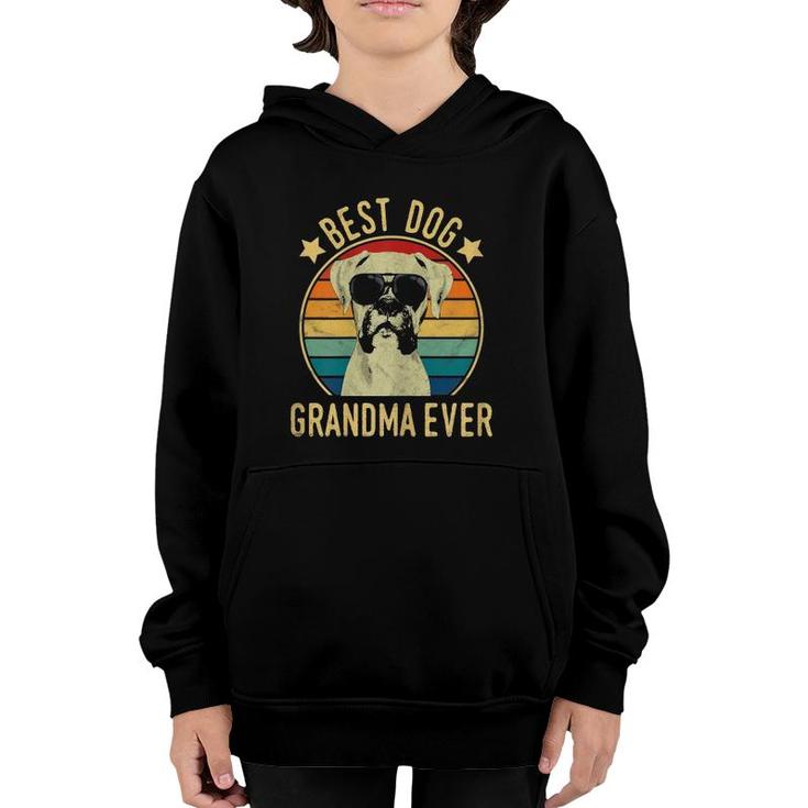 Womens Best Dog Grandma Ever Boxer Mother's Day Youth Hoodie