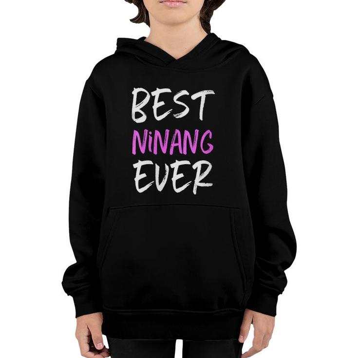 Womens Best Ninang Ever Funny Cute Mother's Day Gift V-Neck Youth Hoodie