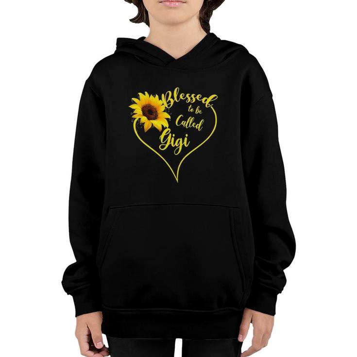 Womens Blessed To Be Called Gigi Sunflower Mother's Day Gift Youth Hoodie