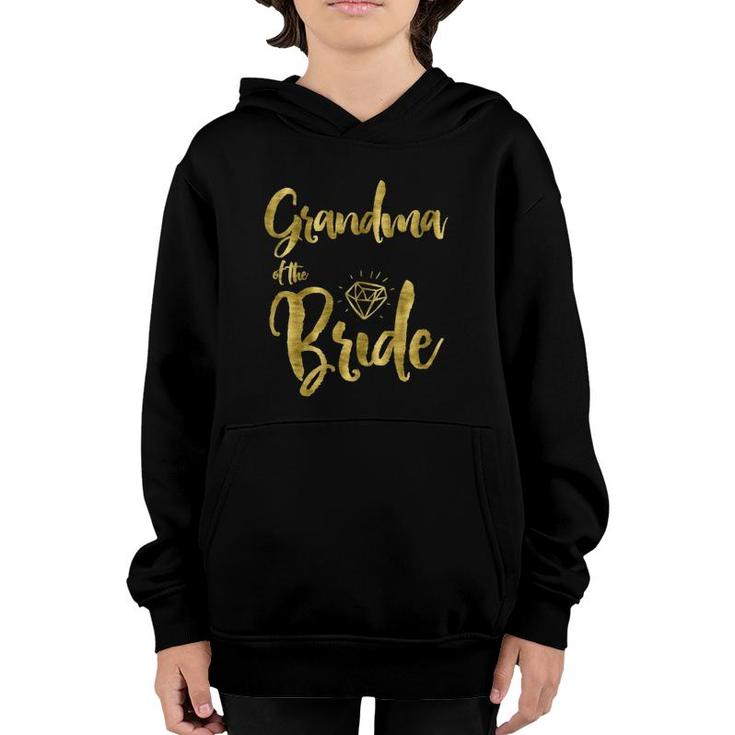Womens Bridal Party Grandma Of The Bride Light Youth Hoodie