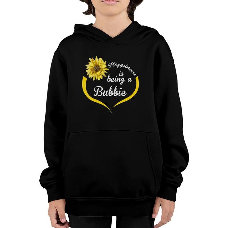 Womens Bubbie Gift Happiness Is Being A Bubbie  Youth Hoodie