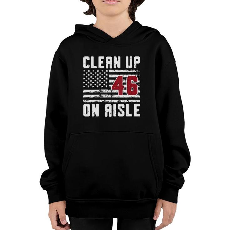 Womens Clean Up On Aisle 46 V Neck Youth Hoodie