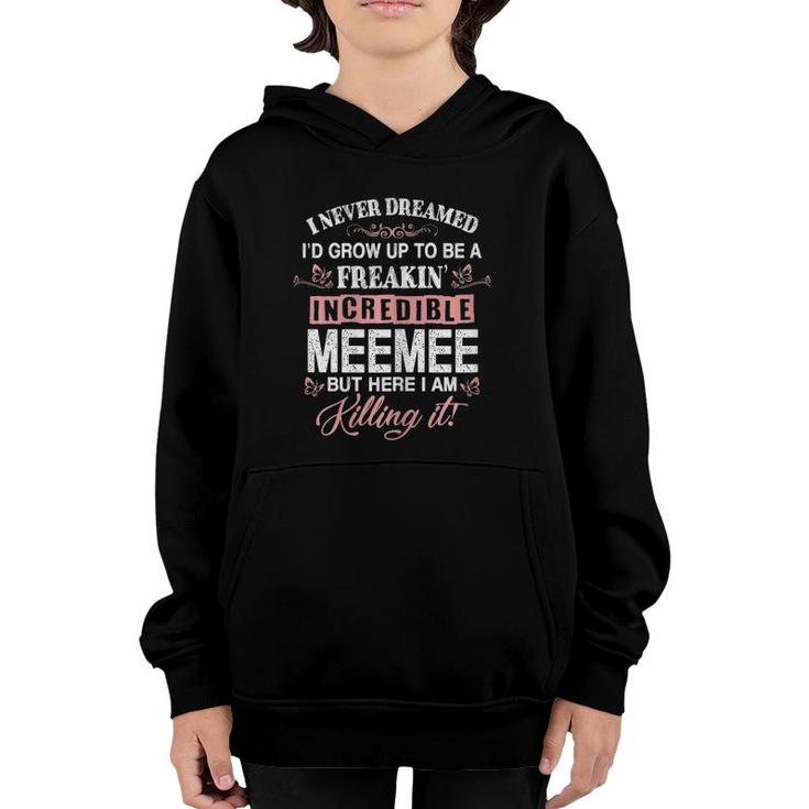 Womens Freaking Awesome Meemeegrandma Gift Mother's Day Youth Hoodie